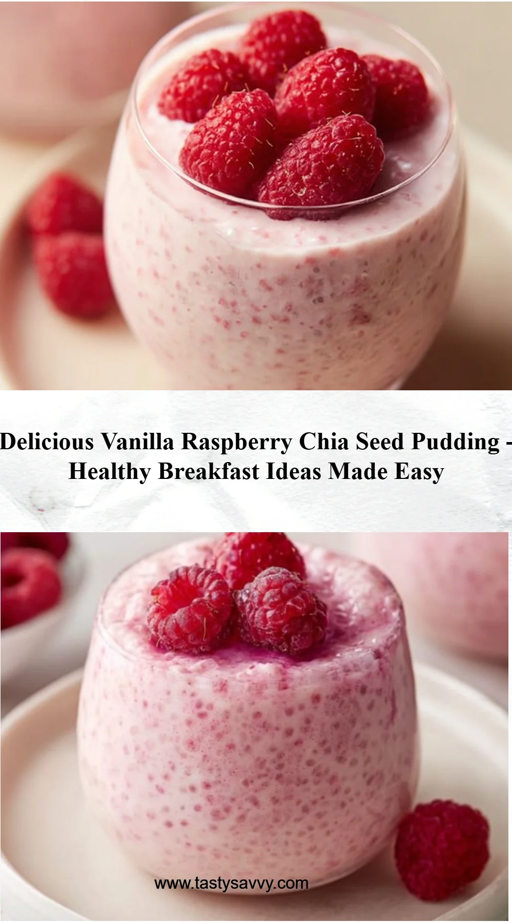Vanilla Raspberry Chia Pudding chia pudding Vanilla Raspberry Chia Pudding