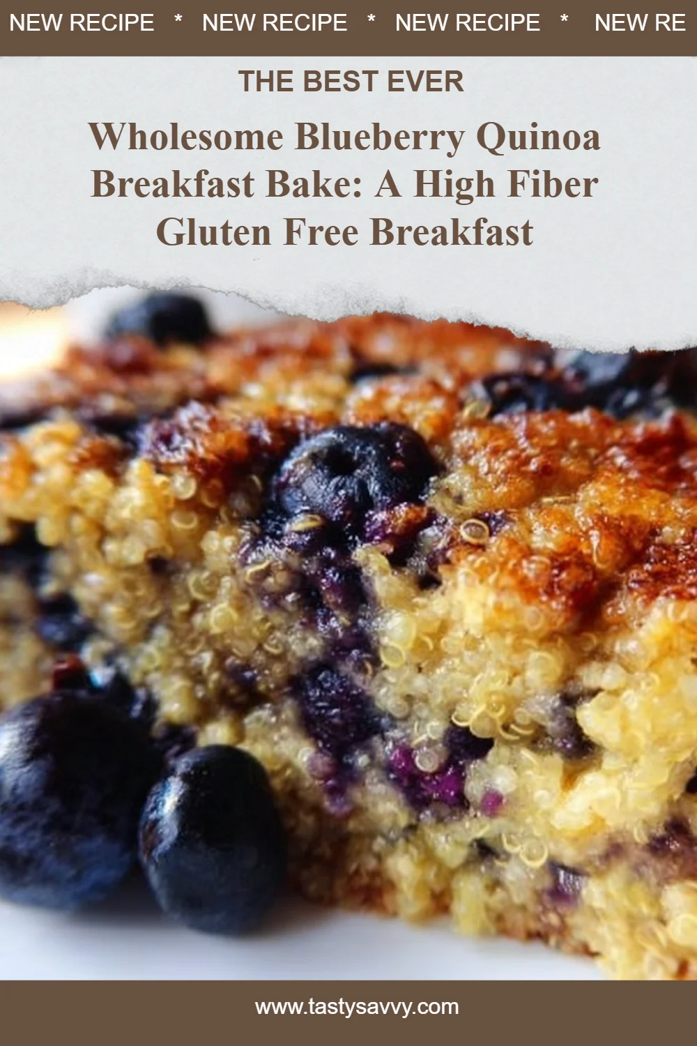 Wholesome Blueberry Quinoa Breakfast Bake