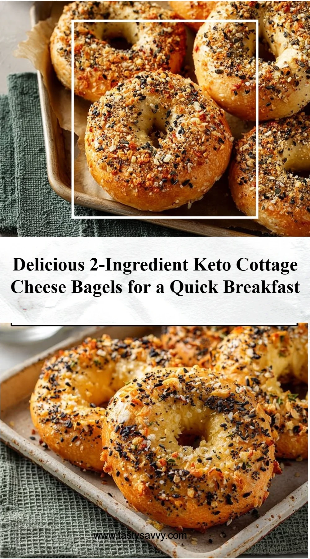 2-Ingredient Keto Cottage Cheese Bagels
