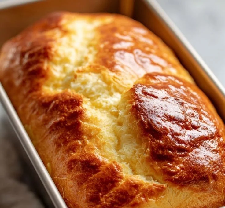 Loaf of homemade 2-ingredient protein bread rich in nutrients