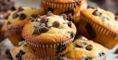 5 Ingredient Chocolate Chip Protein Muffins chocolate chip muffins 5 Ingredient Chocolate Chip Protein Muffins