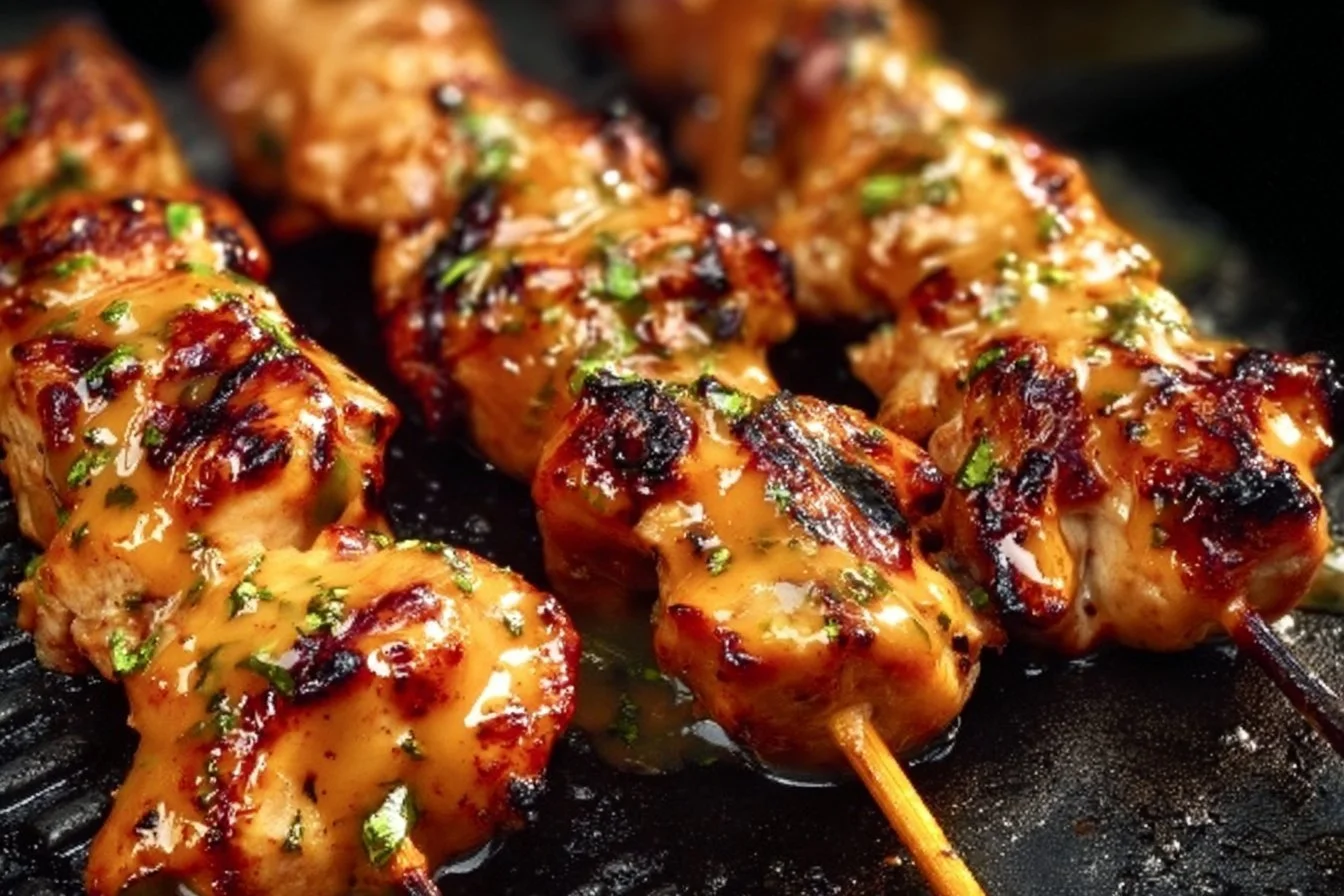 Air Fryer Bang Bang Chicken Skewers