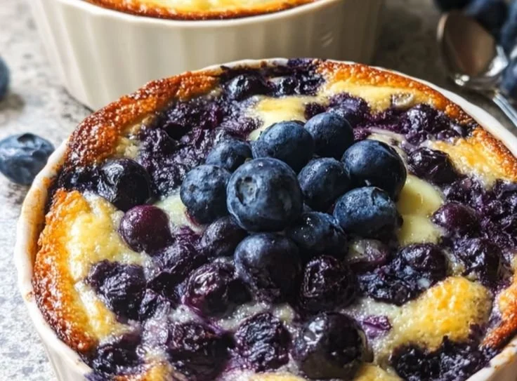 Baked Blueberry Cottage Cheese Bowls