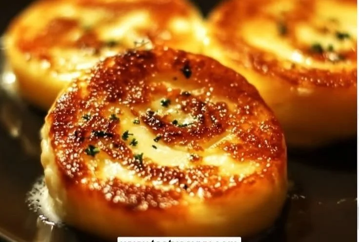 Baked Cottage Cheese Eggs cottage cheese eggs Baked cottage cheese eggs dish served in a skillet with herbs