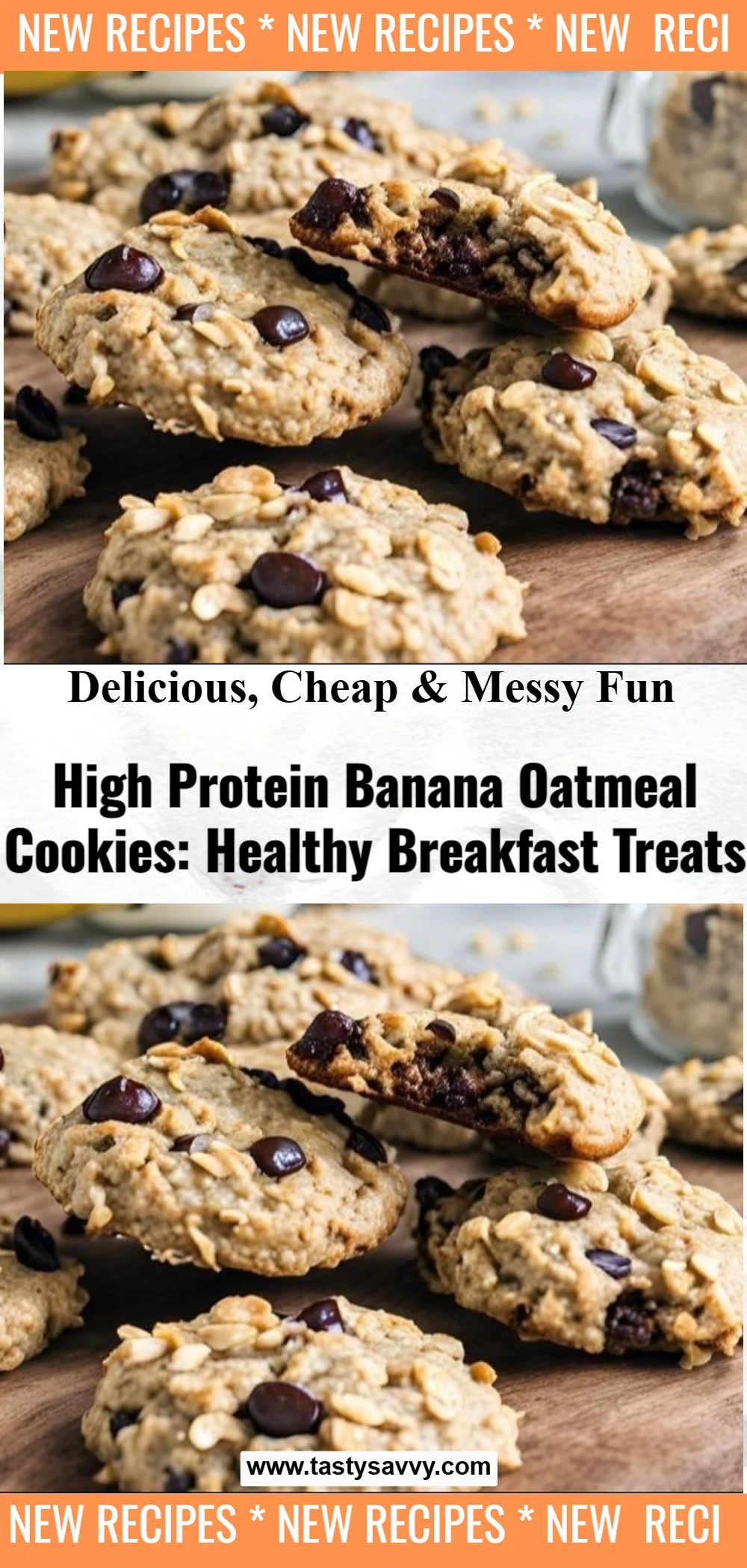 Banana Oatmeal High Protein Breakfast Cookies