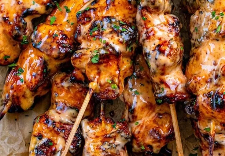 Bang Bang Chicken Skewers