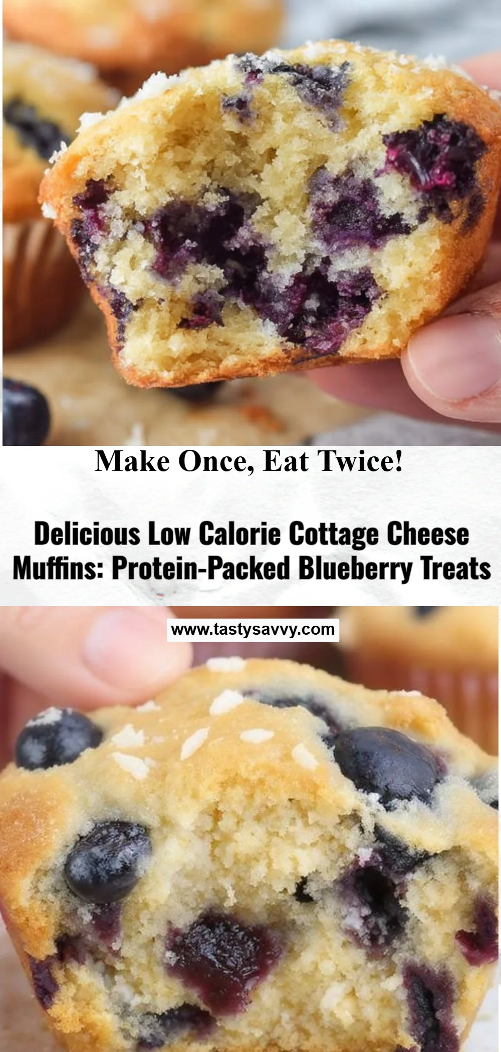 Blueberry Cottage Cheese Muffins