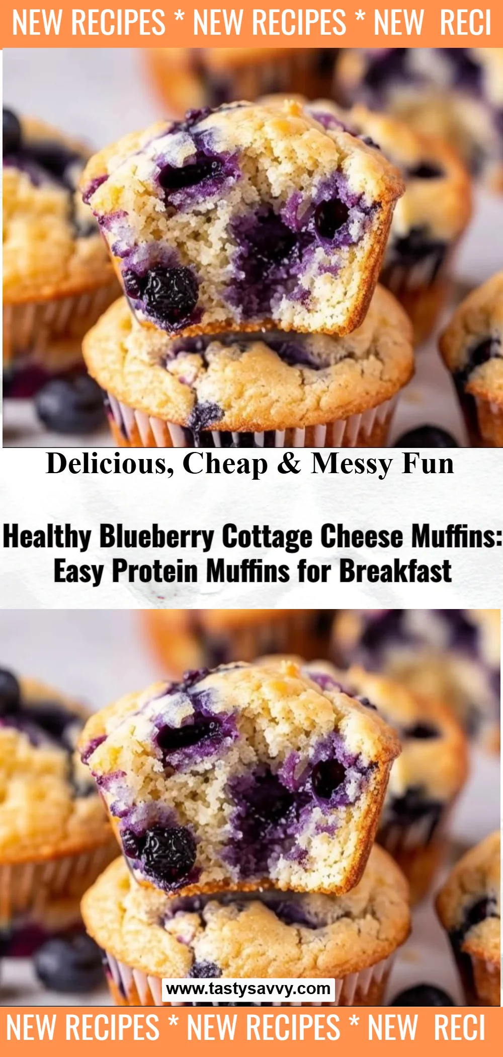 Blueberry Cottage Cheese Muffins