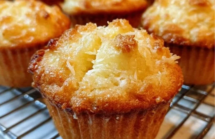 Coconut and Pineapple Cottage Cheese Muffins cottage cheese muffins Coconut and Pineapple Cottage Cheese Muffins
