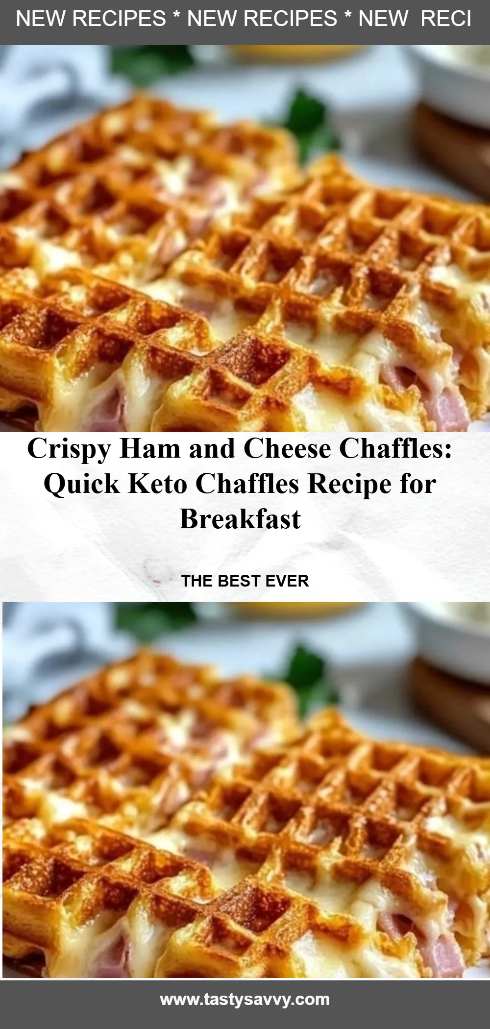 Crispy Ham and Cheese Chaffles