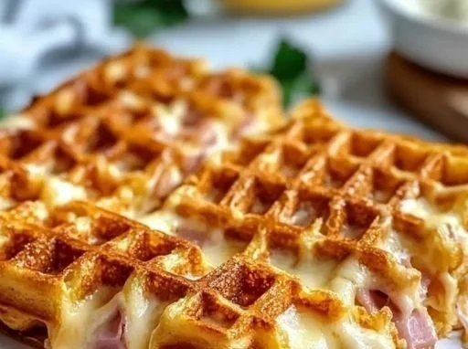 Crispy Ham and Cheese Chaffles