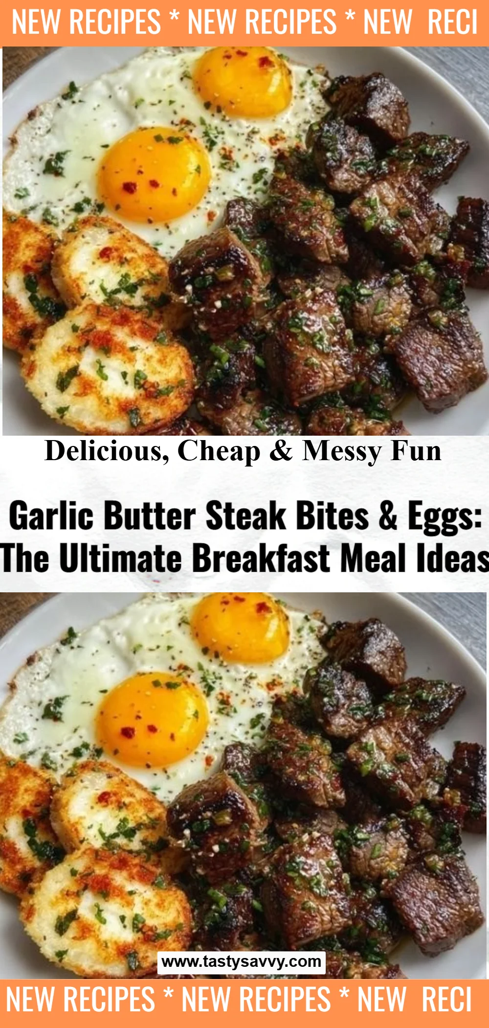 Garlic Butter Steak Bites & Eggs Garlic Butter Steak Bites Garlic Butter Steak Bites & Eggs