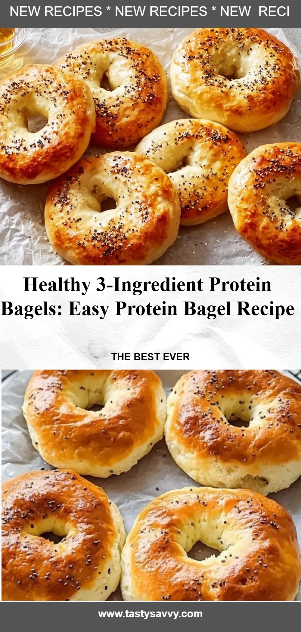 Healthy 3-Ingredient Protein Bagels protein bagels Healthy 3-Ingredient Protein Bagels