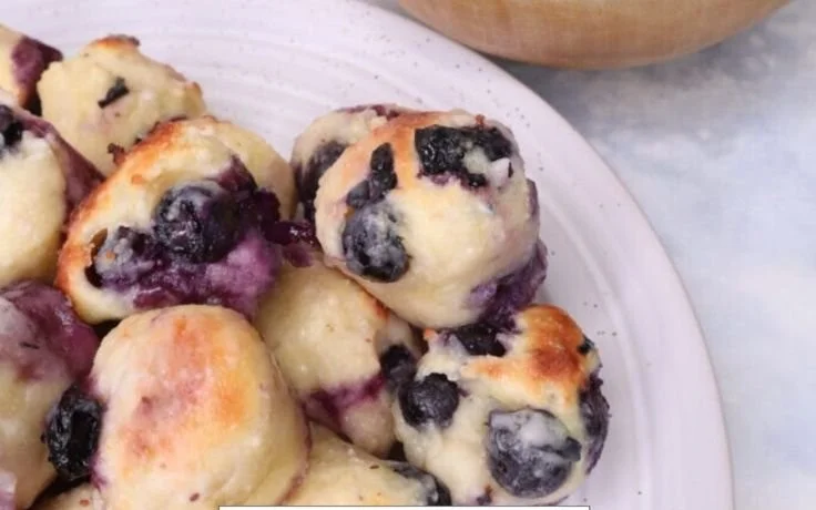 Healthy Baked Blueberry Greek Yogurt Fritters