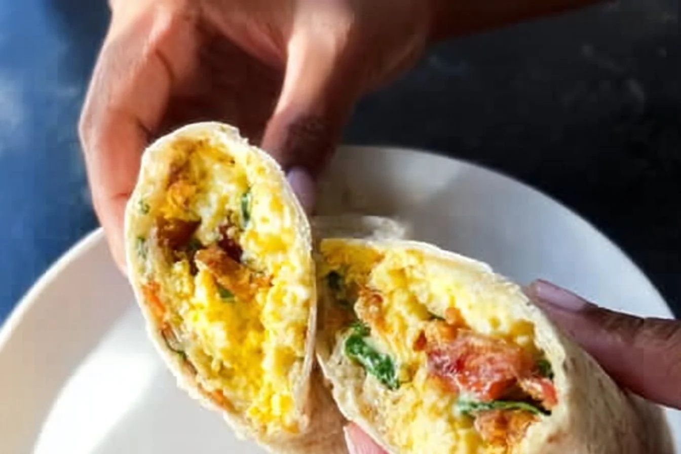 Healthy Breakfast Wrap breakfast wrap Healthy breakfast wrap filled with fresh vegetables and protein.