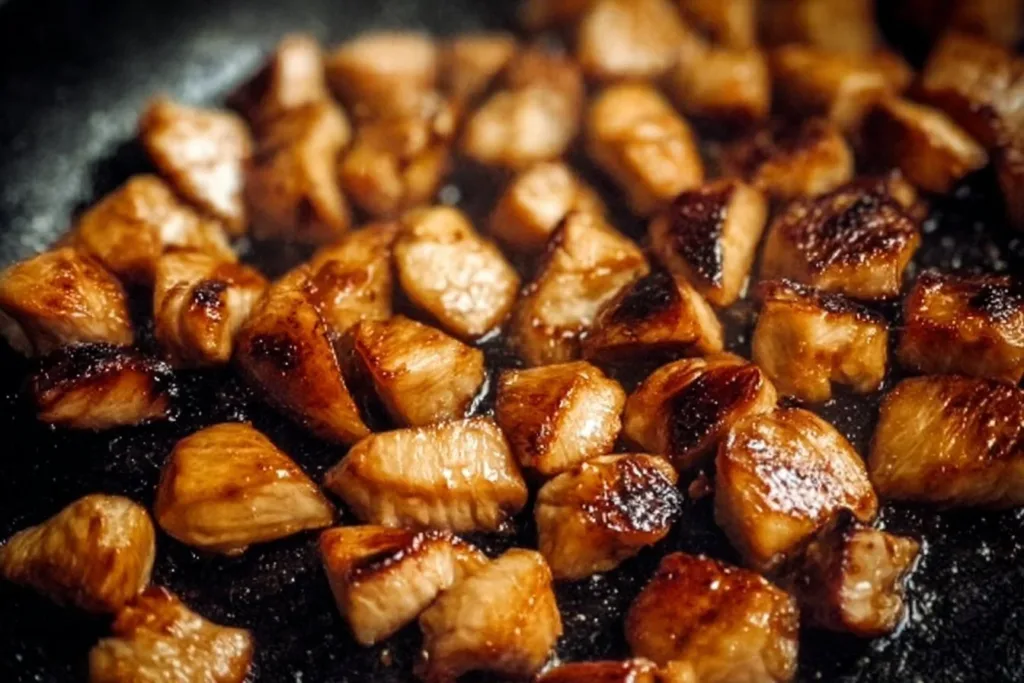 Plate of Hibachi Chicken served with rice and fresh vegetables