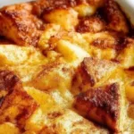 High-protein apple cinnamon cottage cheese bake topped with apples and cinnamon
