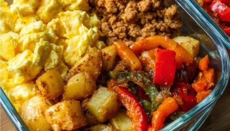 High Protein Breakfast Burrito Bowls breakfast burrito High protein breakfast burrito bowl with fresh ingredients and toppings.