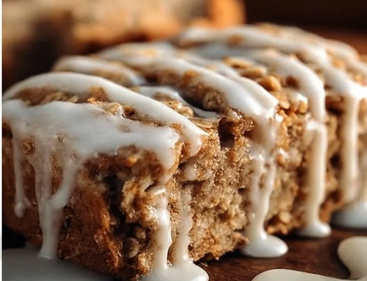 High-Protein Cinnamon Roll Baked Oatmeal cinnamon roll oatmeal High-Protein Cinnamon Roll Baked Oatmeal