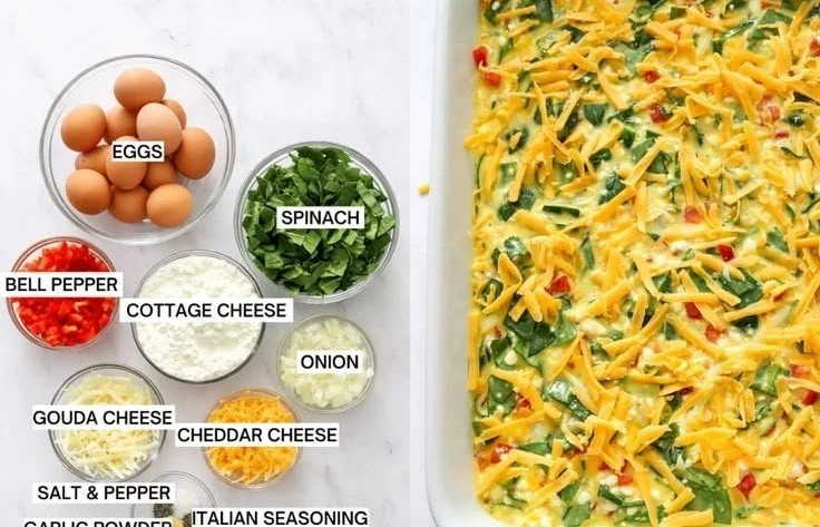 High-Protein Cottage Cheese Egg Bake cottage cheese egg bake High-Protein Cottage Cheese Egg Bake