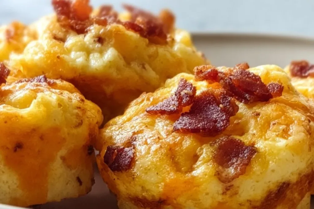 High-protein cottage cheese egg bites served on a plate