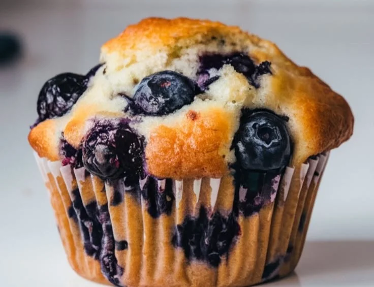 High-Protein Low-Carb Blueberry Muffins