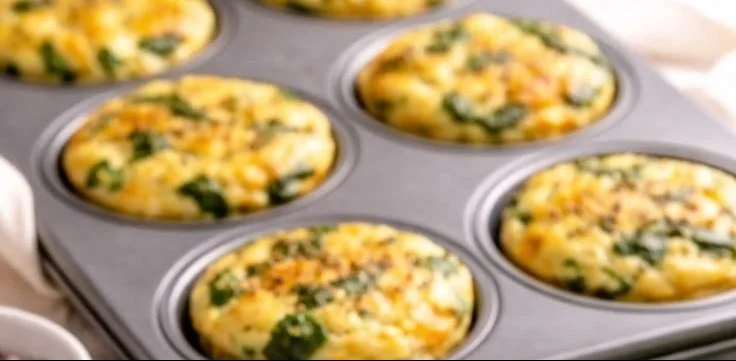 High-Protein Spinach Cottage Cheese Egg Muffins spinach muffins High-Protein Spinach Cottage Cheese Egg Muffins