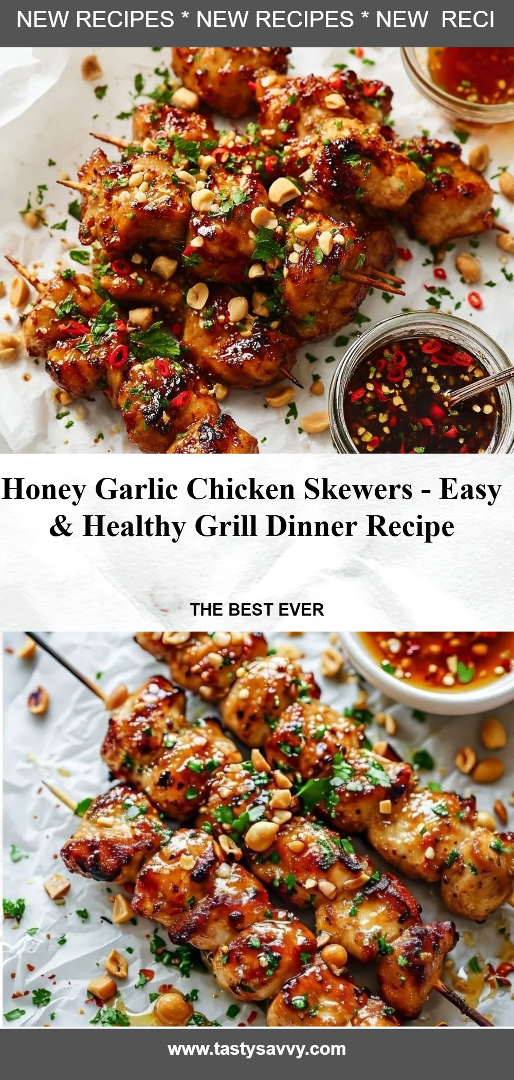 Honey Garlic Chicken Skewers