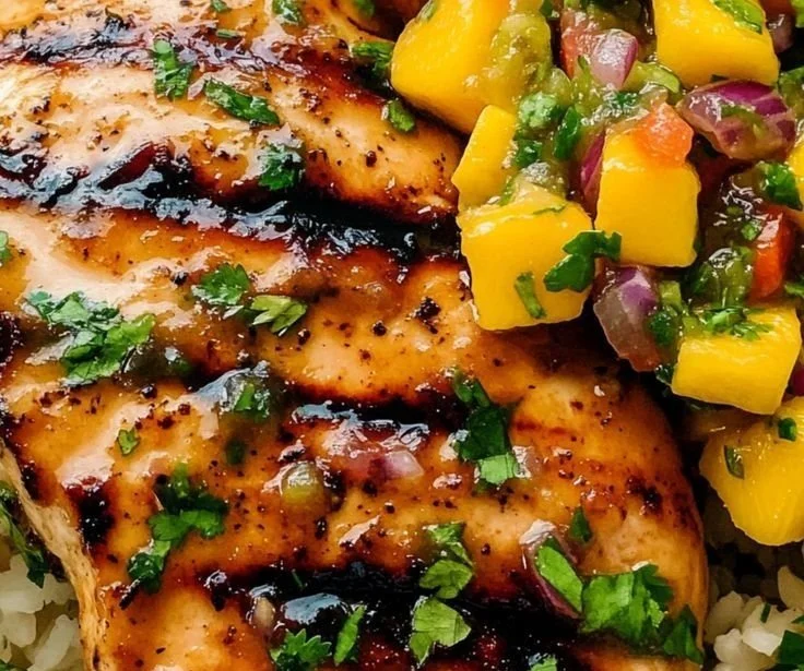 Honey Lime Chicken with Mango Salsa