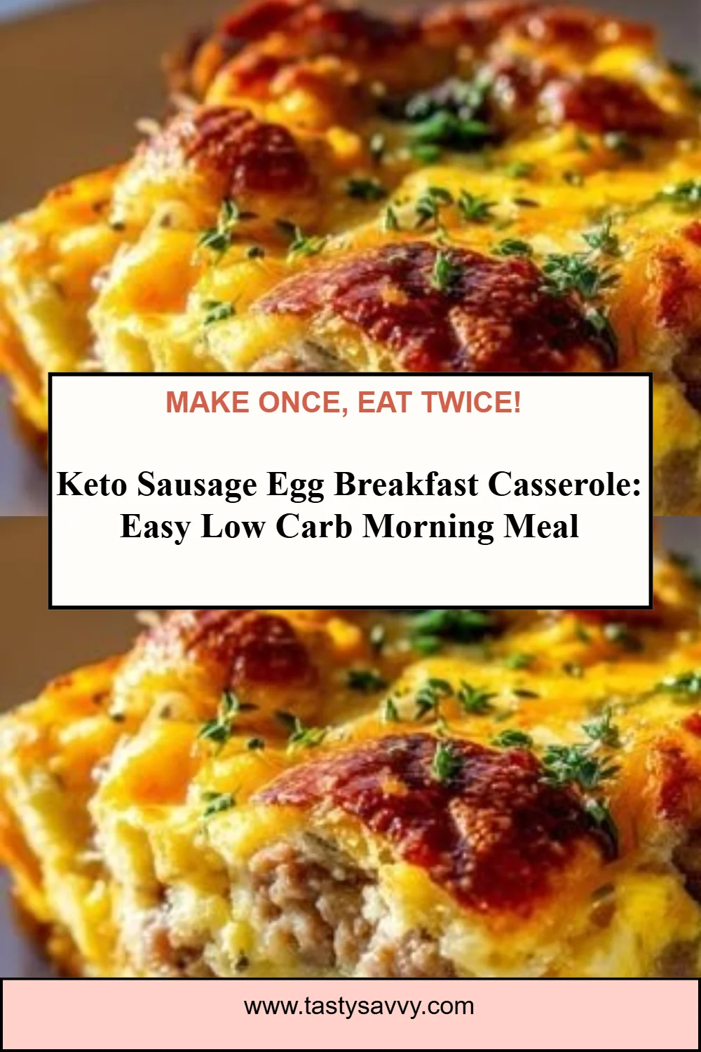 Keto Sausage Egg Breakfast Casserole