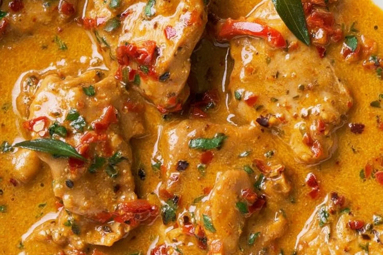 Delicious Marry Me Chicken recipe served on a plate with herbs and sauce