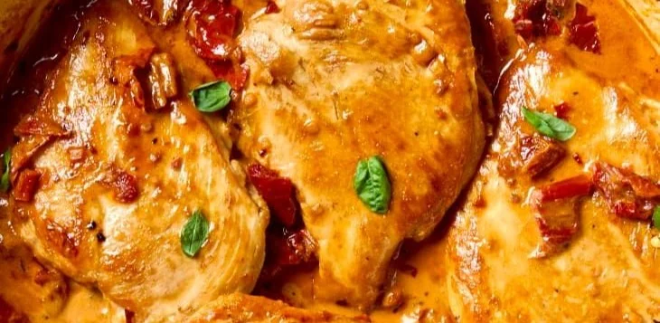 One-Pan Chicken with Sun-Dried Tomato Cream Sauce