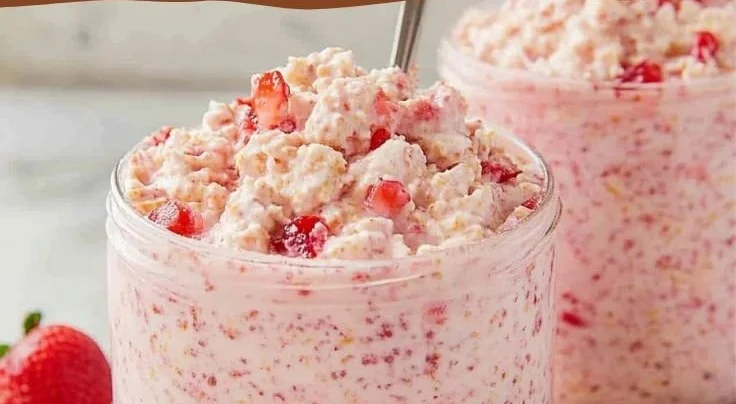 Strawberry Cheesecake Overnight Oats strawberry cheesecake Strawberry Cheesecake Overnight Oats