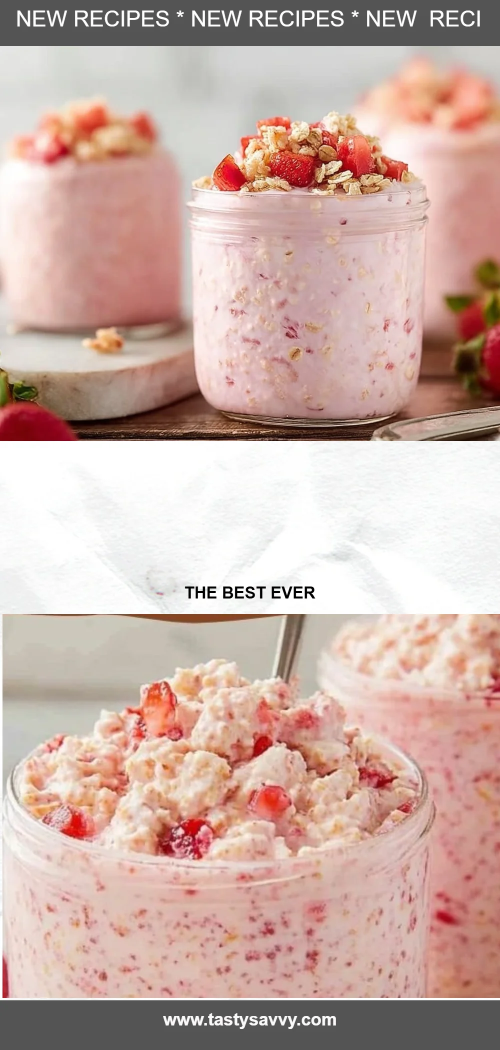 Strawberry Cheesecake Overnight Oats strawberry cheesecake Strawberry Cheesecake Overnight Oats