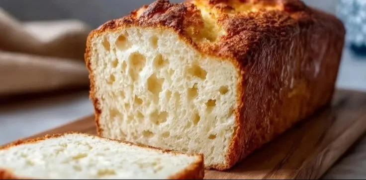 Zero Carb Yogurt Bread fresh out of the oven, healthy low-carb option