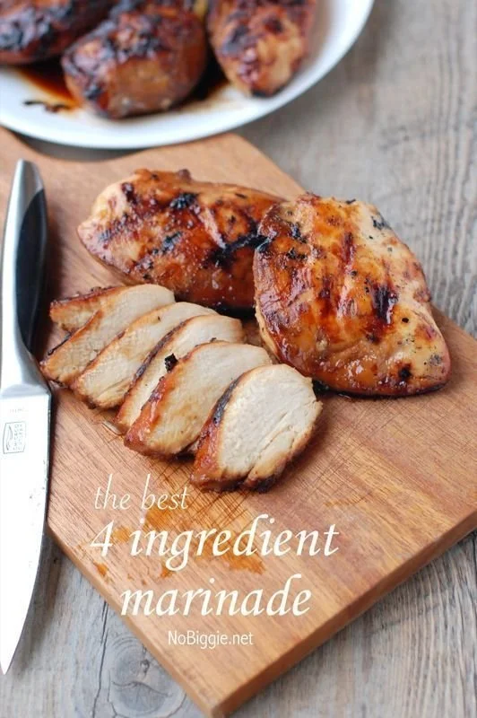 4-ingredient chicken marinade for deliciously tender and flavorful chicken.