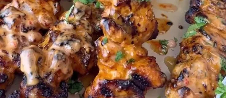 Bang Bang Chicken Skewers