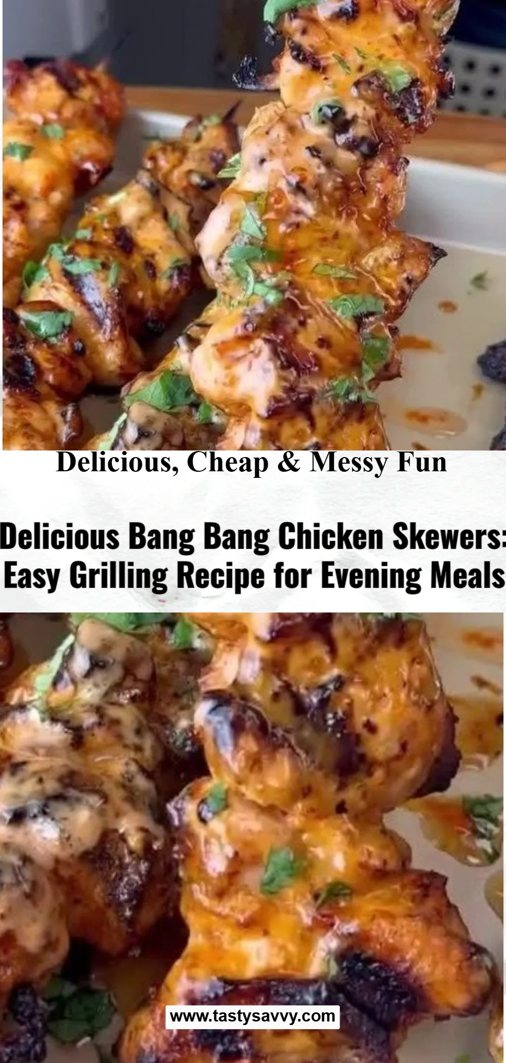 Bang Bang Chicken Skewers