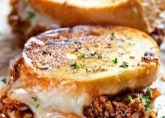 BBQ Chicken Grilled Cheese Sandwich BBQ Chicken BBQ Chicken Grilled Cheese Sandwich with melted cheese and grilled chicken