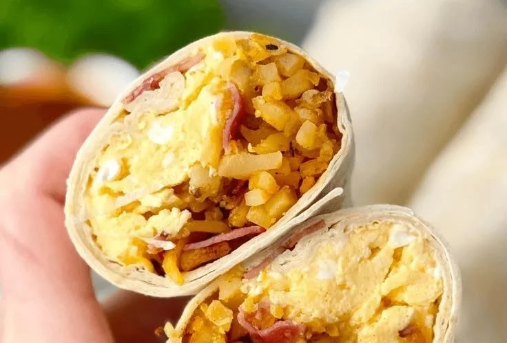 Freezer Breakfast Burritos with Hash Browns