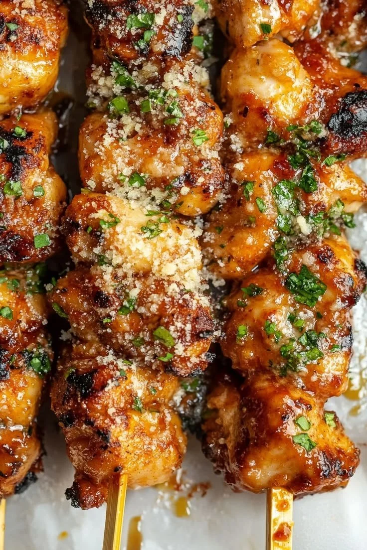 Garlic Parmesan Chicken Skewers Garlic Parmesan Chicken Garlic Parmesan Chicken Skewers