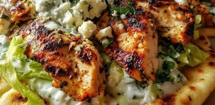 Greek Chicken Gyros with Lemon-Herb Marinade Greek chicken gyros Greek Chicken Gyros with Lemon-Herb Marinade