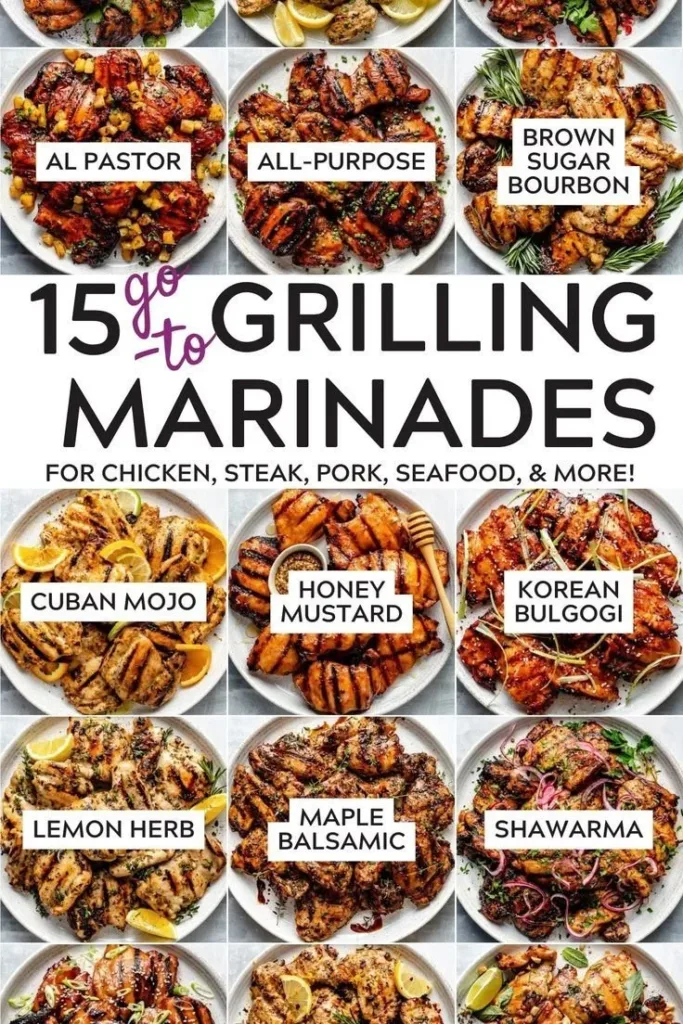 Selection of flavorful grill marinades for perfect BBQ cooking