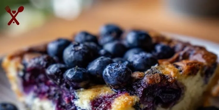 High Protein Blueberry Cottage Cheese Breakfast Bake blueberry cottage cheese bake High Protein Blueberry Cottage Cheese Breakfast Bake in a serving dish