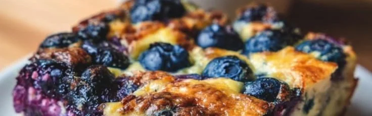 High Protein Blueberry Cottage Cheese Breakfast Bake blueberry cottage cheese bake High Protein Blueberry Cottage Cheese Breakfast Bake