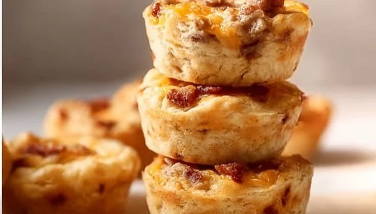 High Protein McGriddle Bites protein McGriddle High Protein McGriddle Bites stacked with savory ingredients