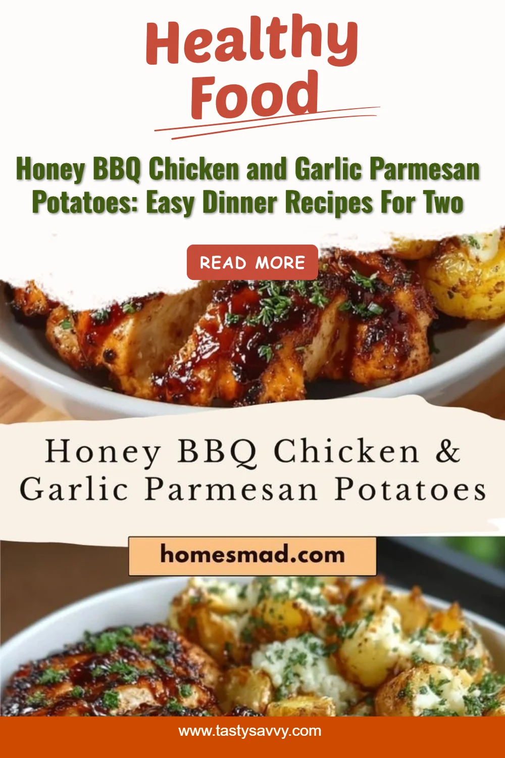 Honey BBQ Chicken with Garlic Parmesan Potatoes