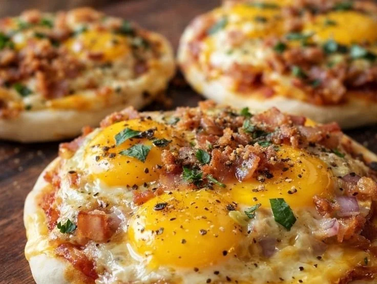 Mouthwatering English Muffin Breakfast Pizza breakfast pizza Mouthwatering English Muffin Breakfast Pizza